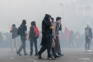 Paris - Nouveau rassemblement anti-loi Travail -015