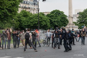 Paris - Nouveau rassemblement anti-loi Travail -023