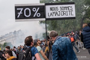 Paris - Nouveau rassemblement anti-loi Travail -029