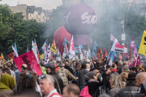Paris - Nouveau rassemblement anti-loi Travail -030