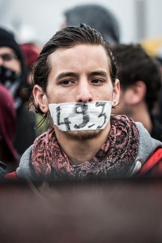 Paris : Rassemblement contre laloi Travail devant l'Assemblée n