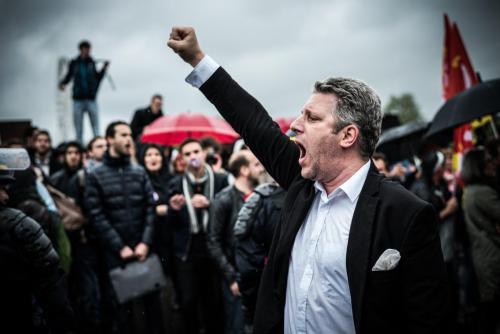 Paris : Rassemblement contre laloi Travail devant l'Assemblée n